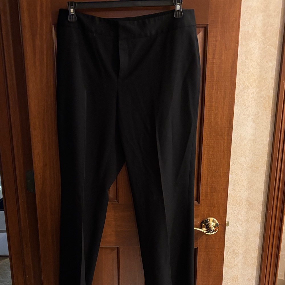 Amber Sun Elegant Black Women's Boot Cut Pants, Sz 14